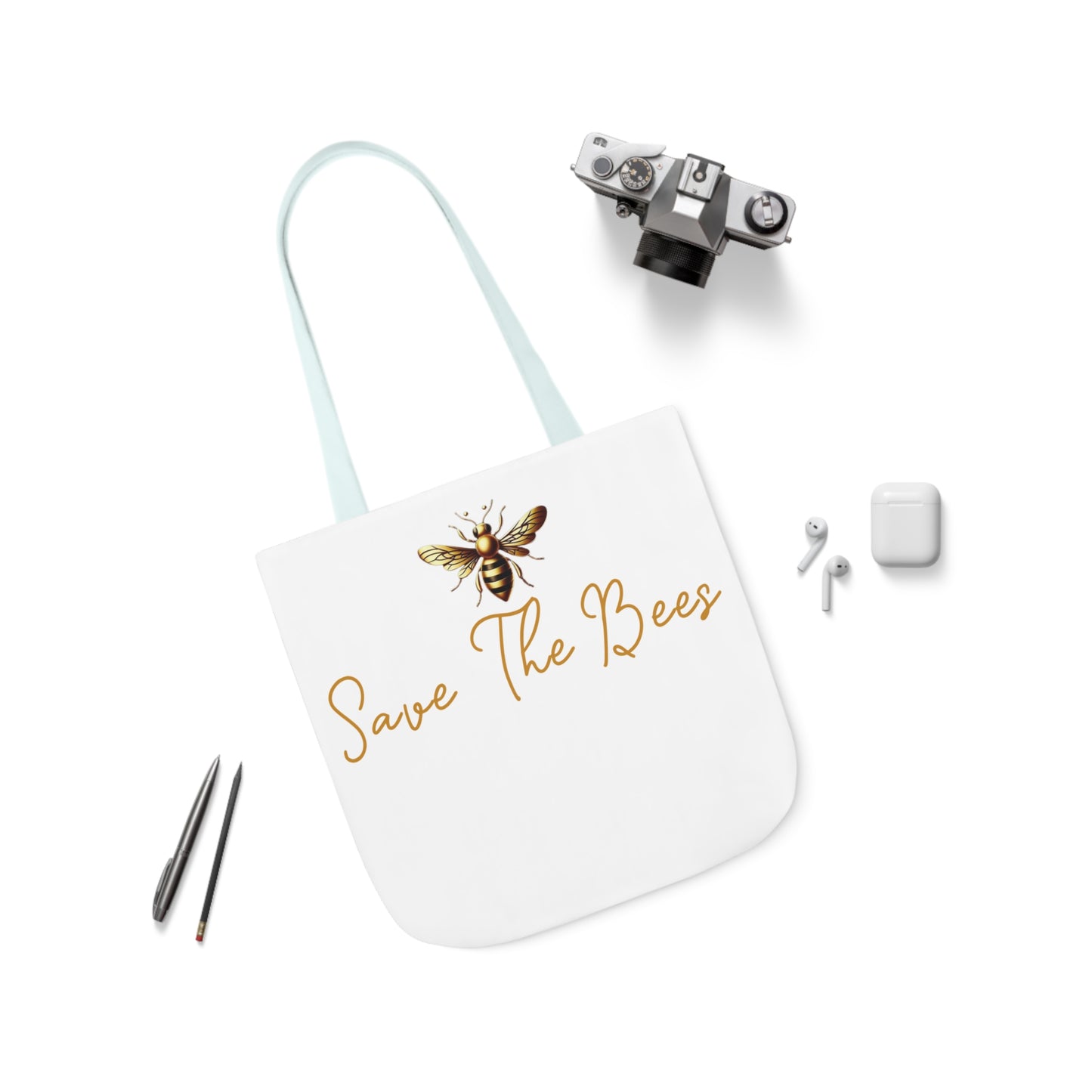 Canvas Tote Bag - Eco-Friendly 'Save The Bees' Design