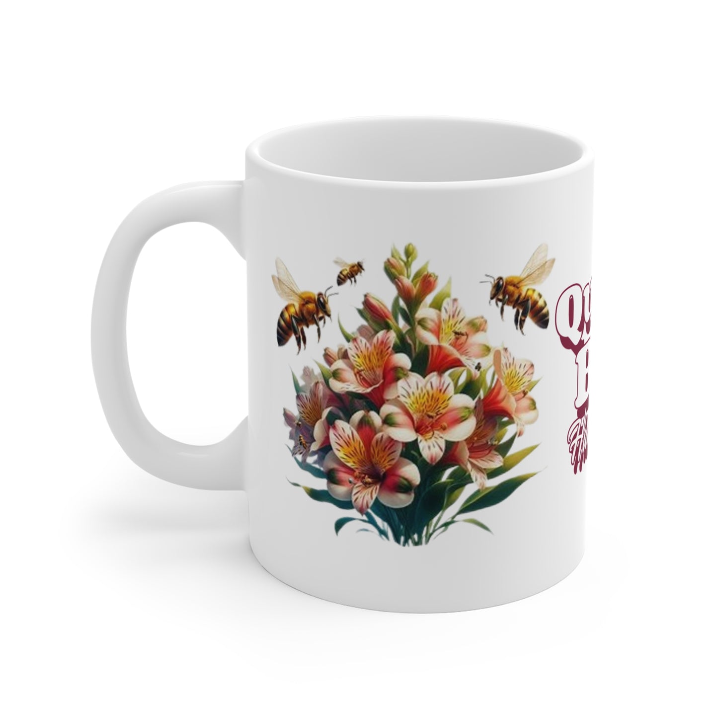 Queen Bee 11oz White Mug