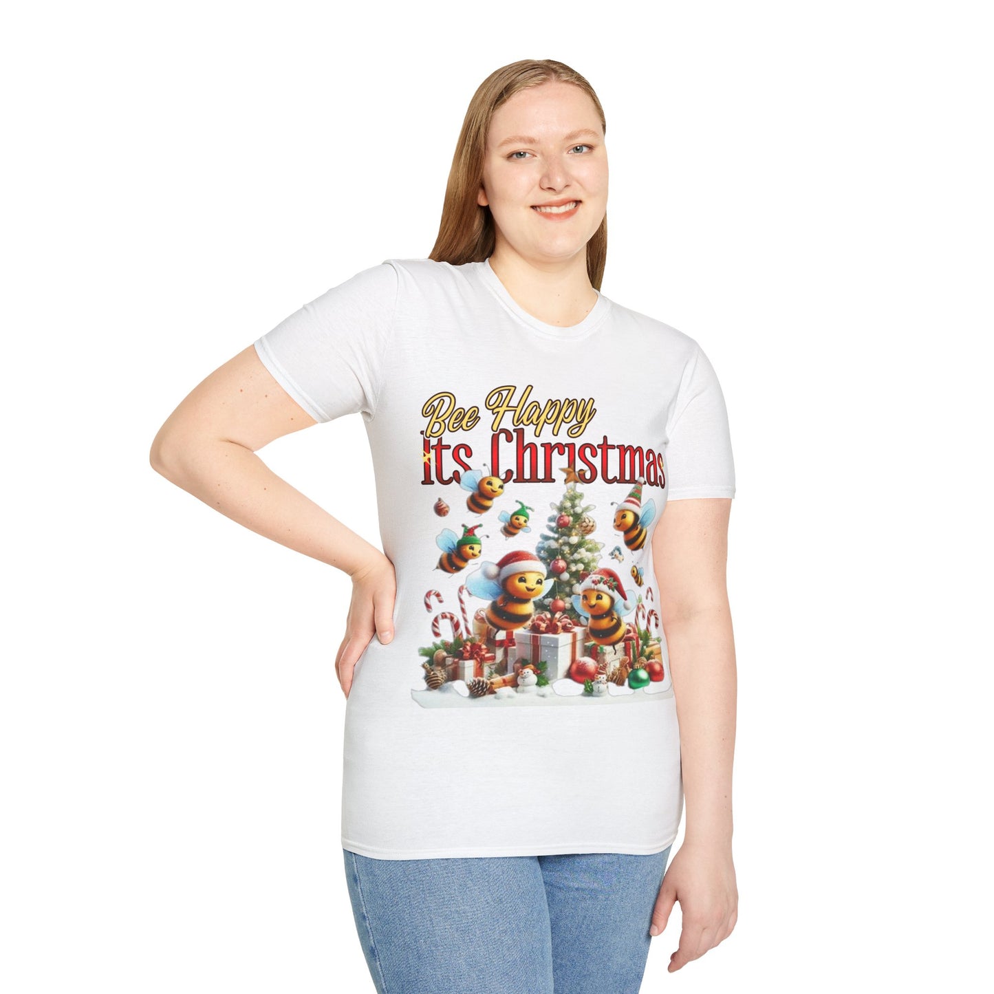 Bee Happy Its Christmas T-Shirt