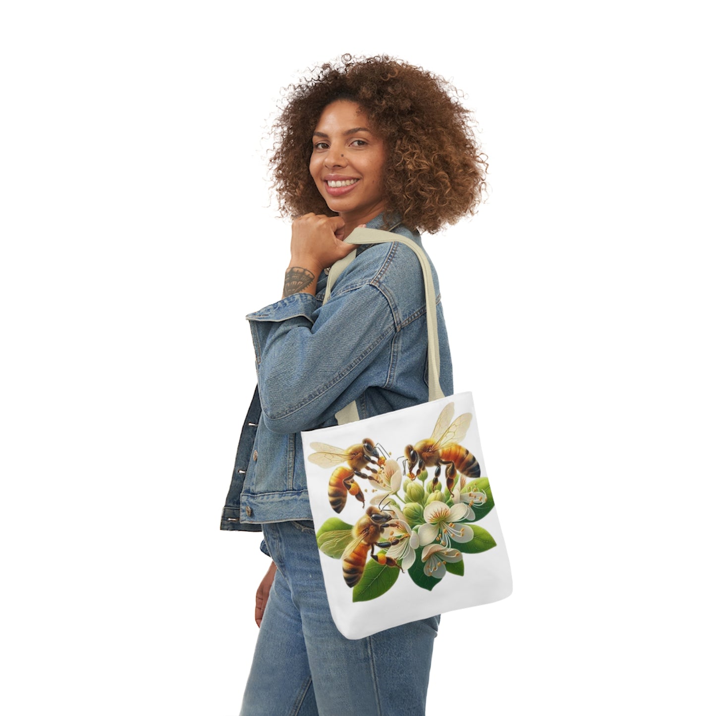 Bee-Themed Canvas Tote Bag