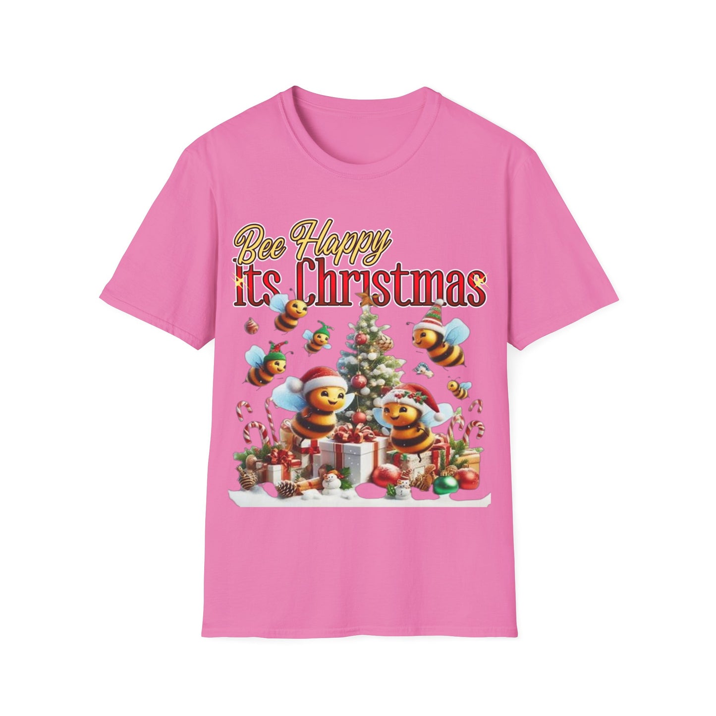 Bee Happy Its Christmas T-Shirt