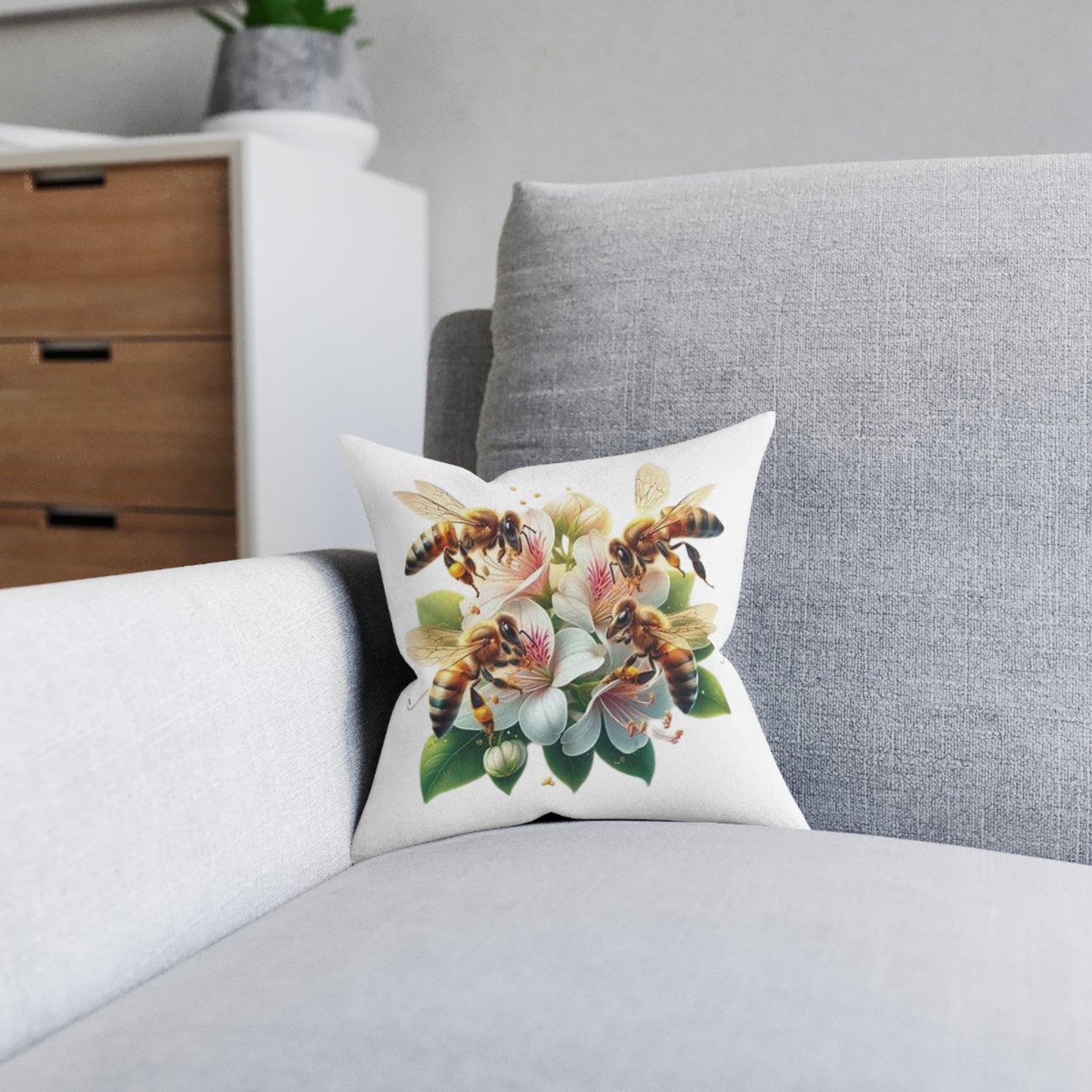 Shop our Bee Flower Square Pillow collection designs.