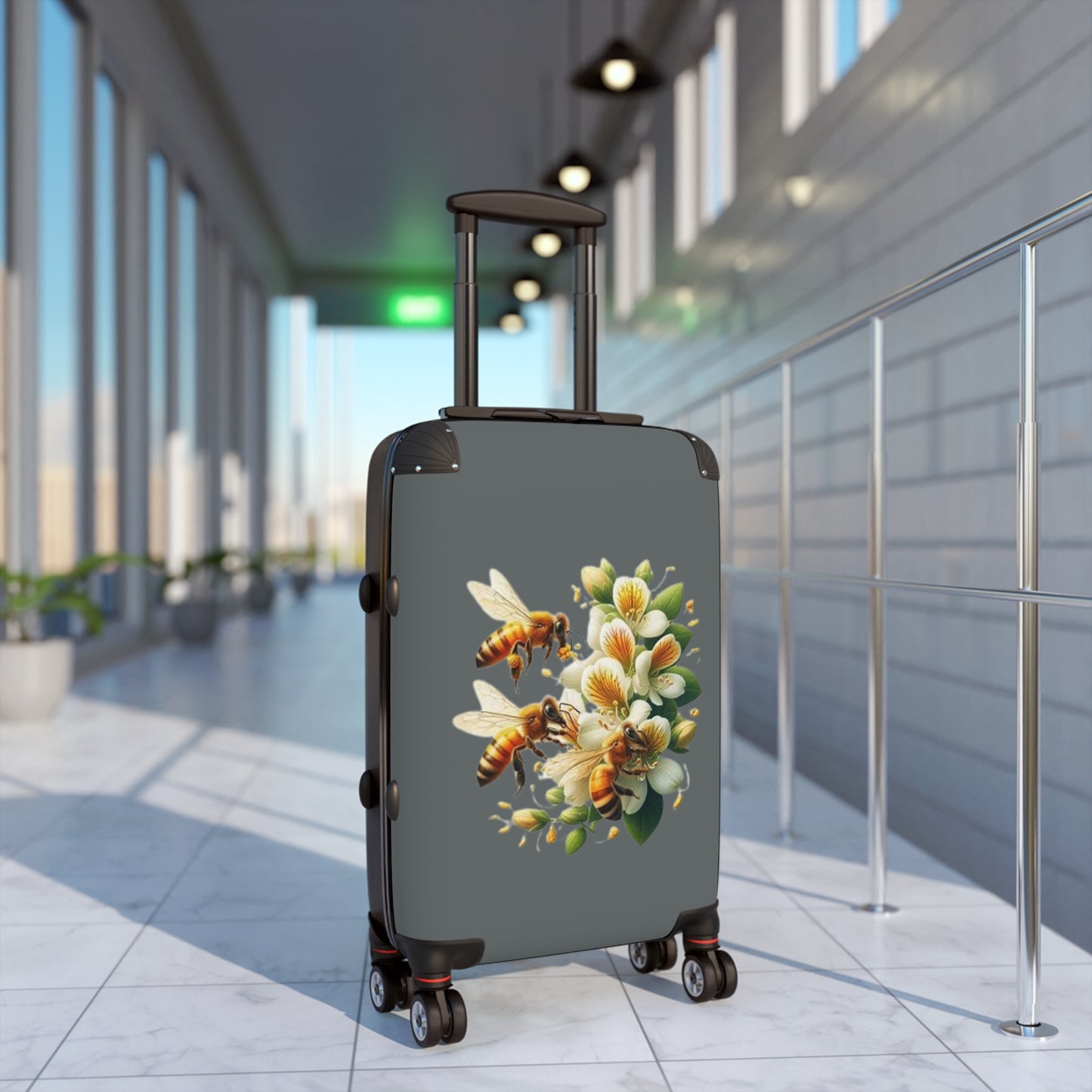 Bee Floral Design Suitcase logo From CBBees.shop The Worlds Best Bee Themed Product Store