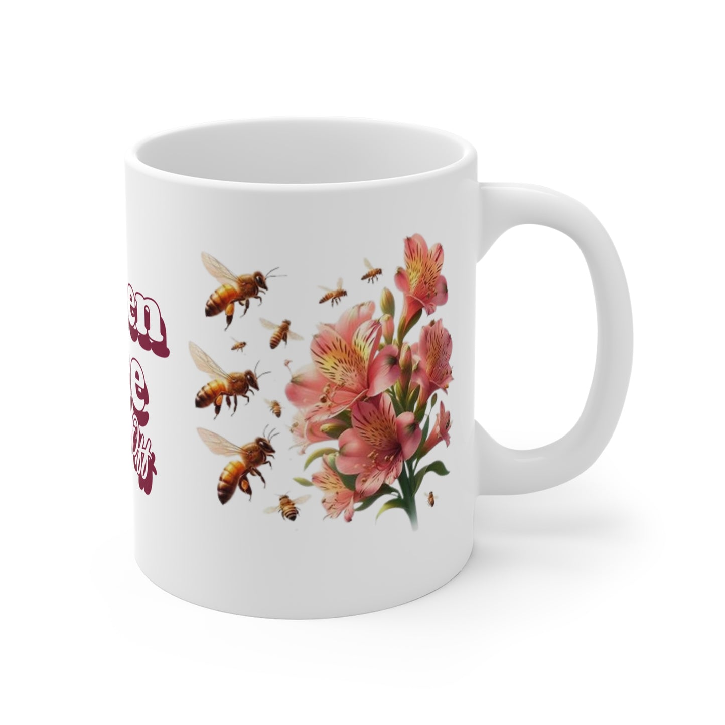 Queen Bee 11oz White Mug