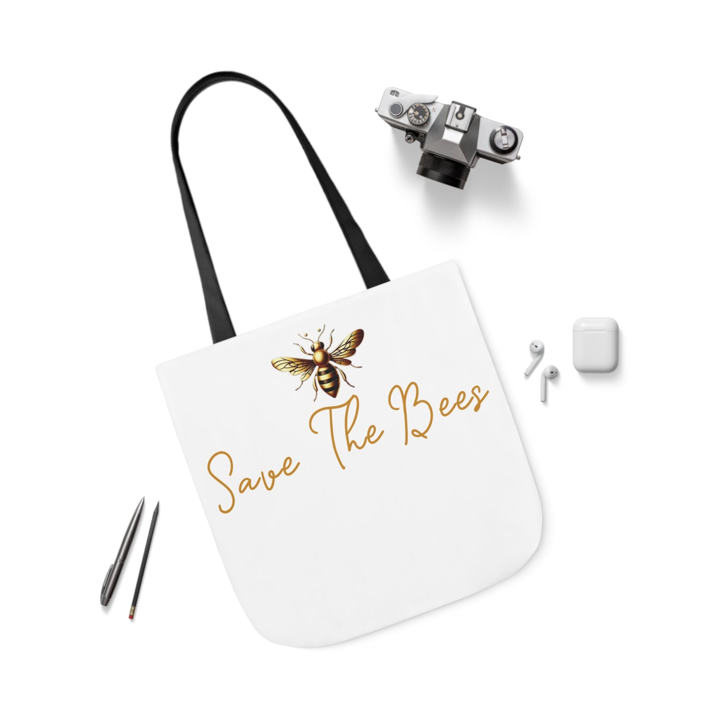 Canvas Tote Bag - Eco-Friendly 'Save The Bees' Design