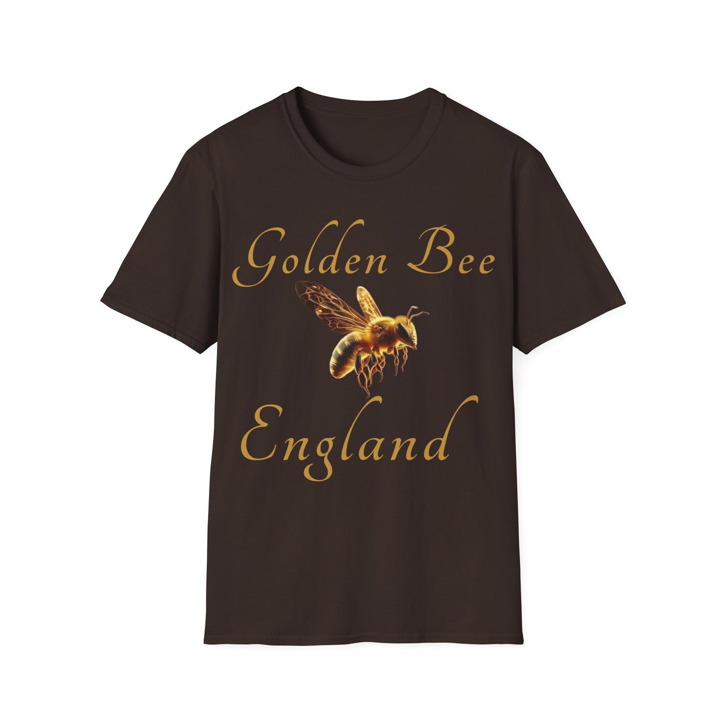 This Golden Bee England T-Shirt exudes a classic and elegant vibe, perfect for those who appreciate British heritage and style. It is versatile and can be worn for casual outings or dressed up for special occasions. Ideal for those who love England, bees, or timeless fashion.
