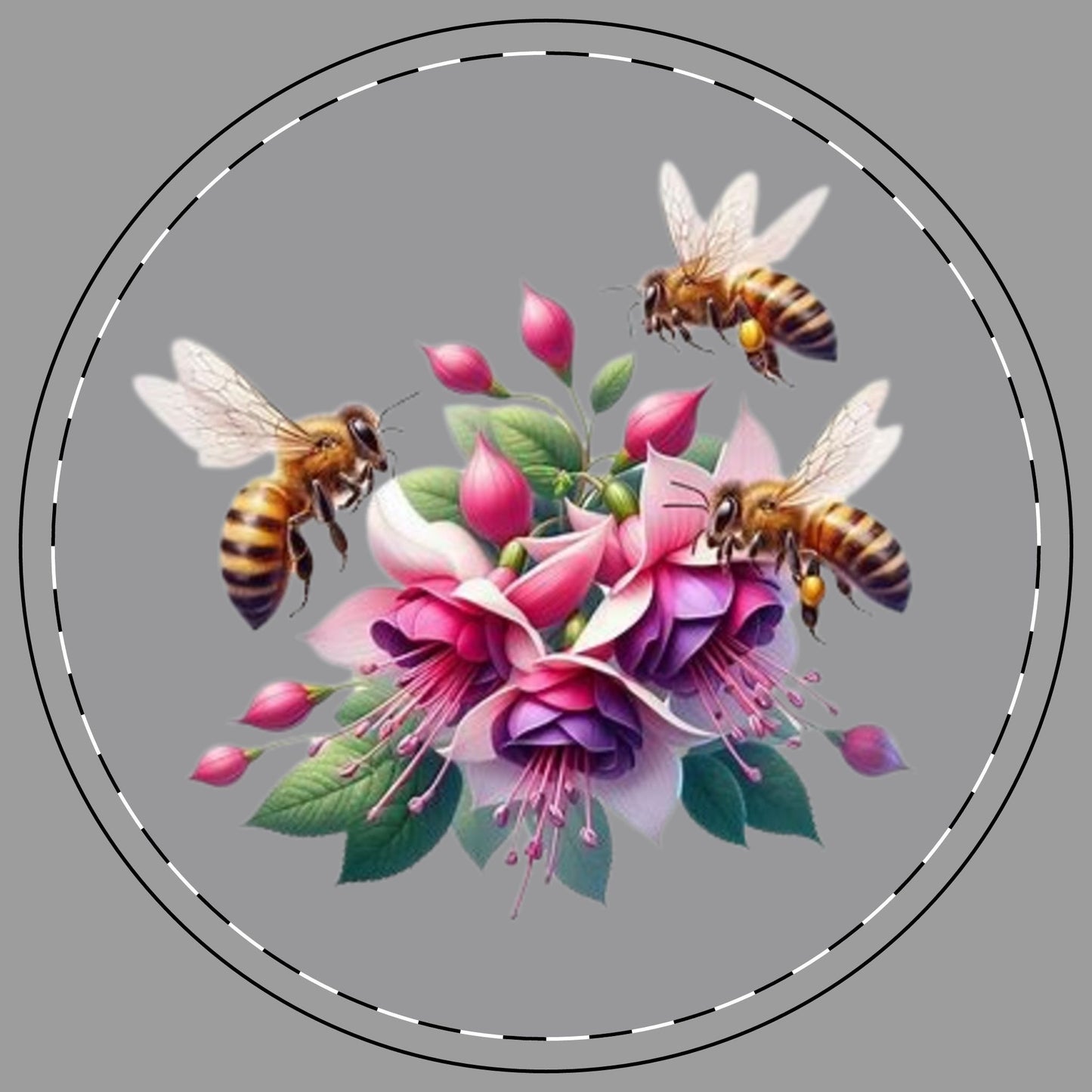 Floral Bee Ceramic Coaster