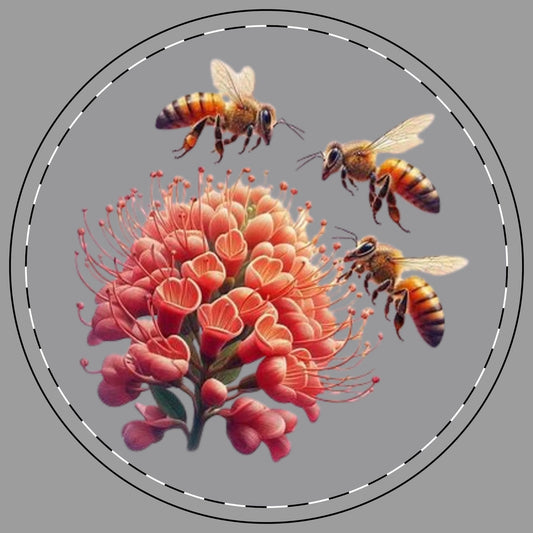 Bee & Flower Ceramic Coaster