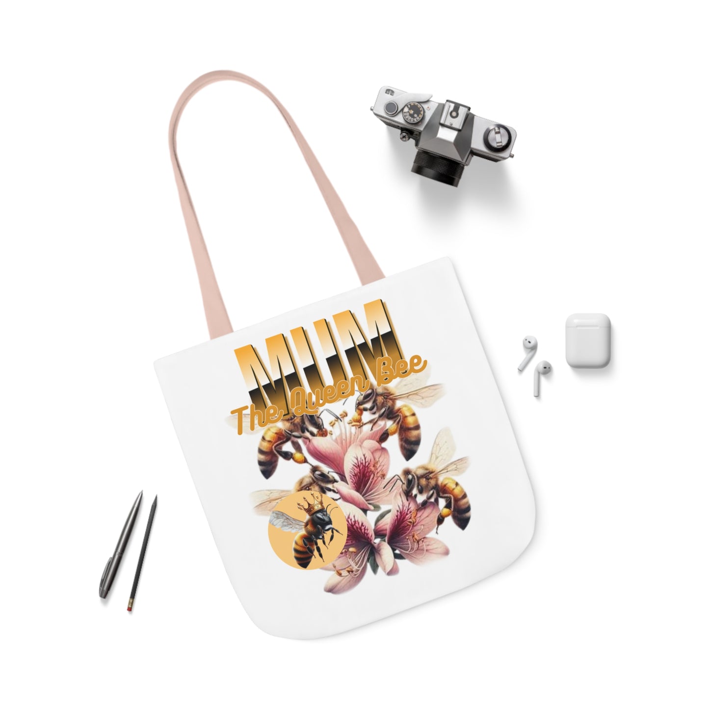 Queen Bee Canvas Tote Bag