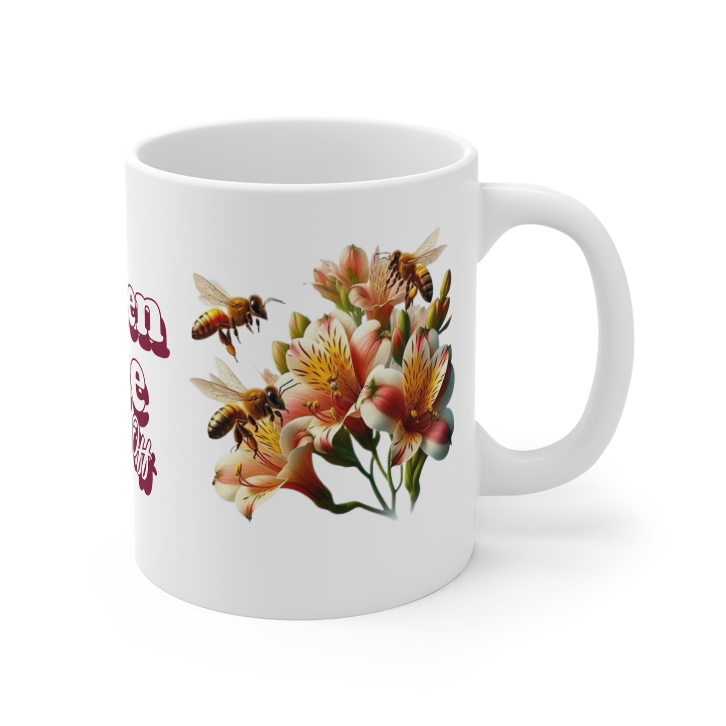 Queen Bee 11oz White Mug