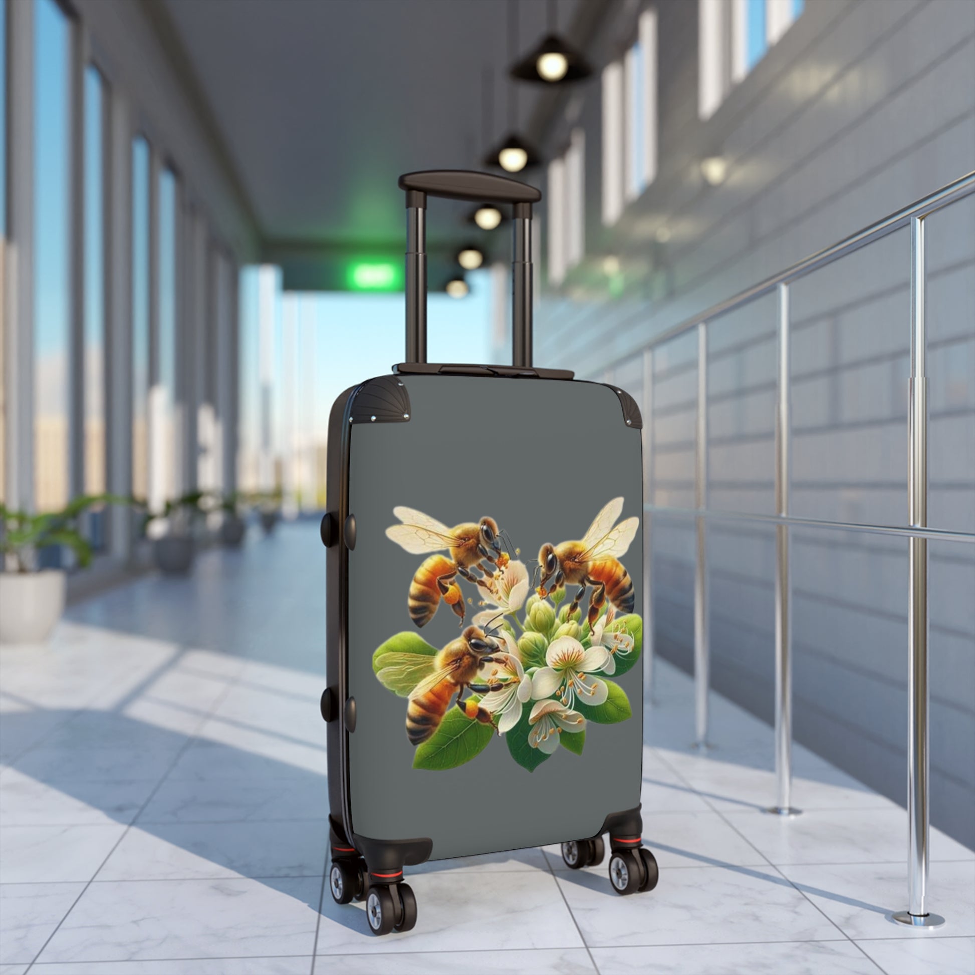 Bee Floral Design Suitcase logo From CBBees.shop The Worlds Best Bee Themed Product Store