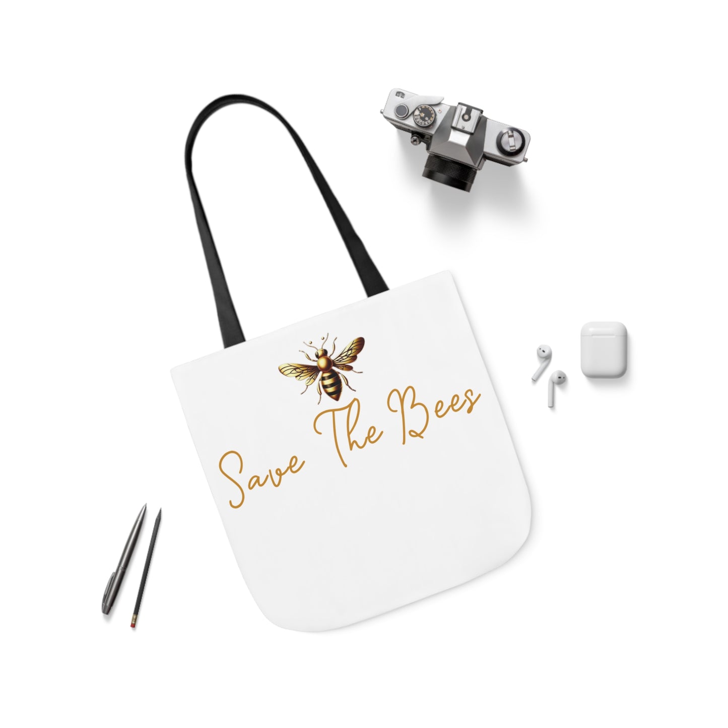 Canvas Tote Bag - Eco-Friendly 'Save The Bees' Design