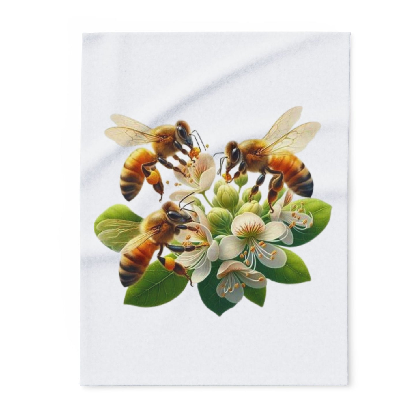 Bee Flower Arctic Fleece Blanket