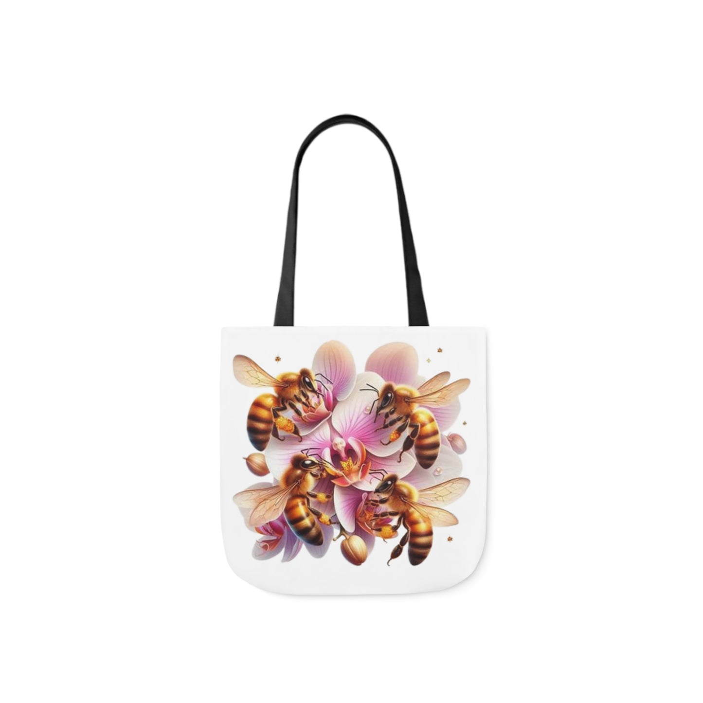 Bee & Orchid Canvas Tote Bag