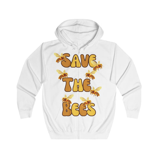 Save the Bees Full Zip Hoodie