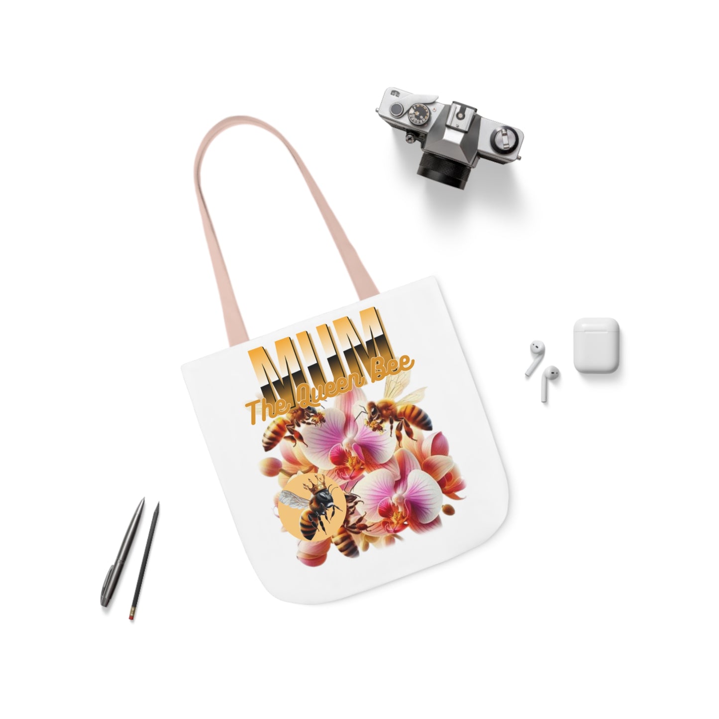 Queen Bee Canvas Tote Bag