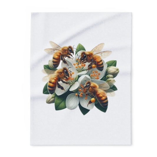 Bee Flower Arctic Fleece Blanket