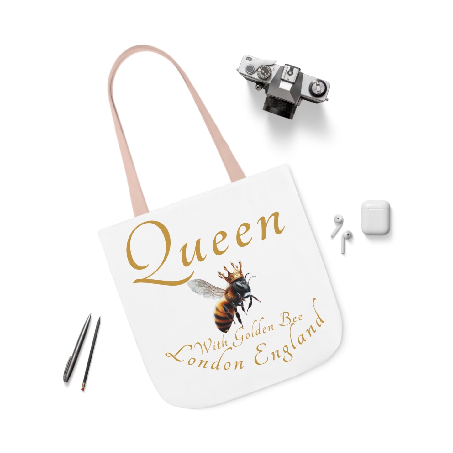 Queen Bee Canvas Tote Bag