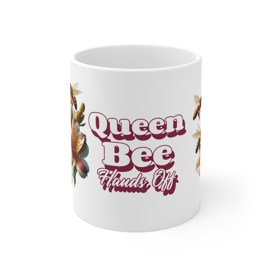 Queen Bee 11oz White Mug