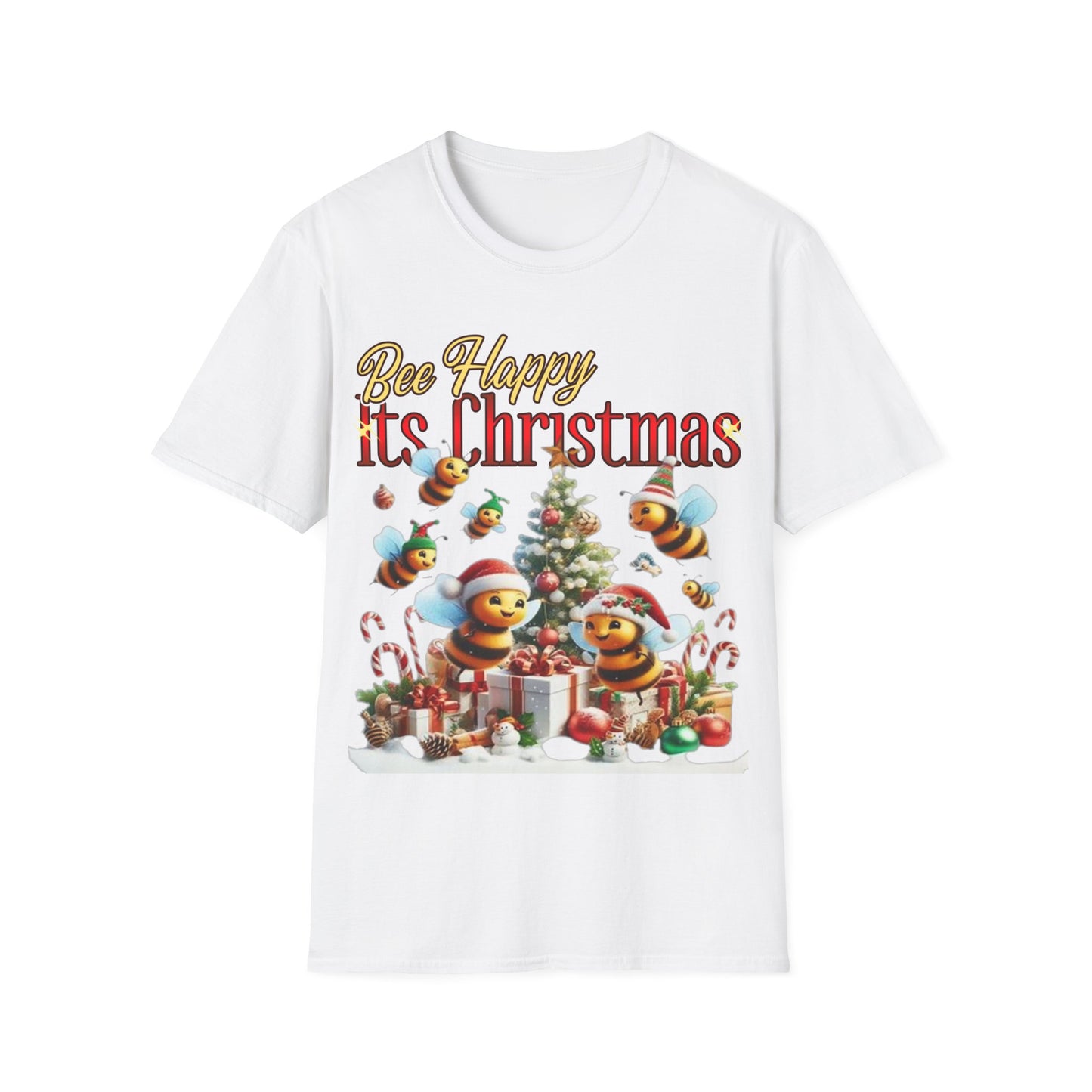 Bee Happy Its Christmas T-Shirt