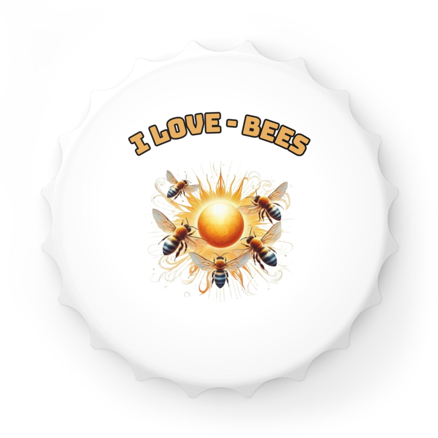 I Love Bees Bottle Opener