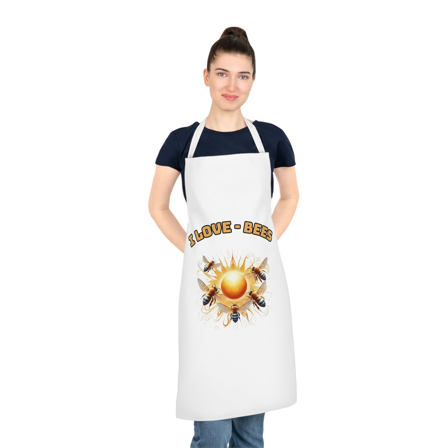 I Love Bees Adult Apron