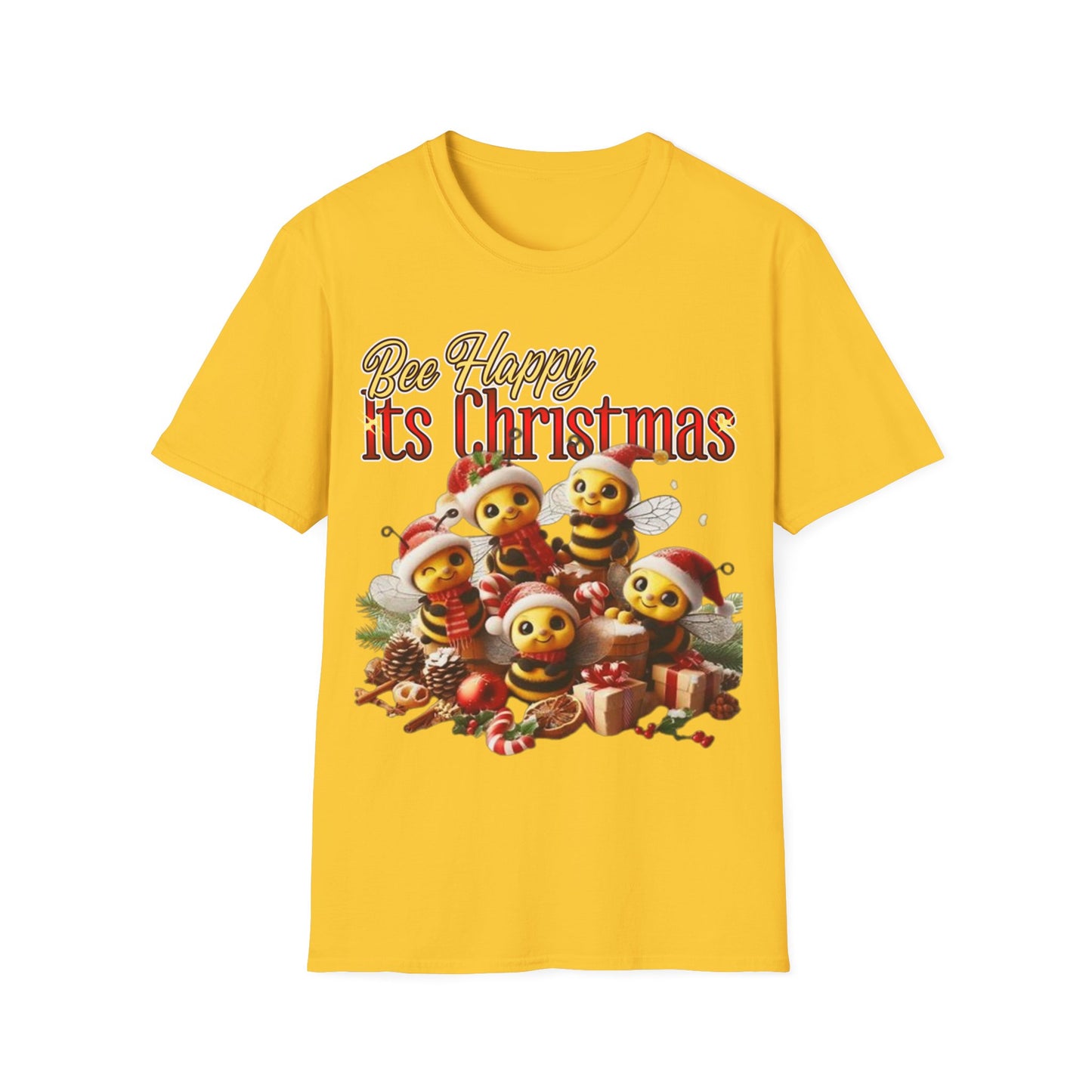 Bee Happy Its Christmas T-Shirt