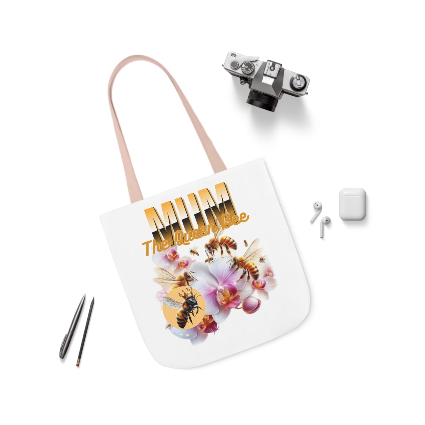 Queen Bee Canvas Tote Bag