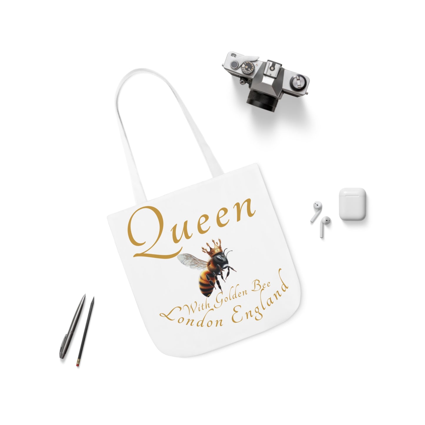 Queen Bee Canvas Tote Bag