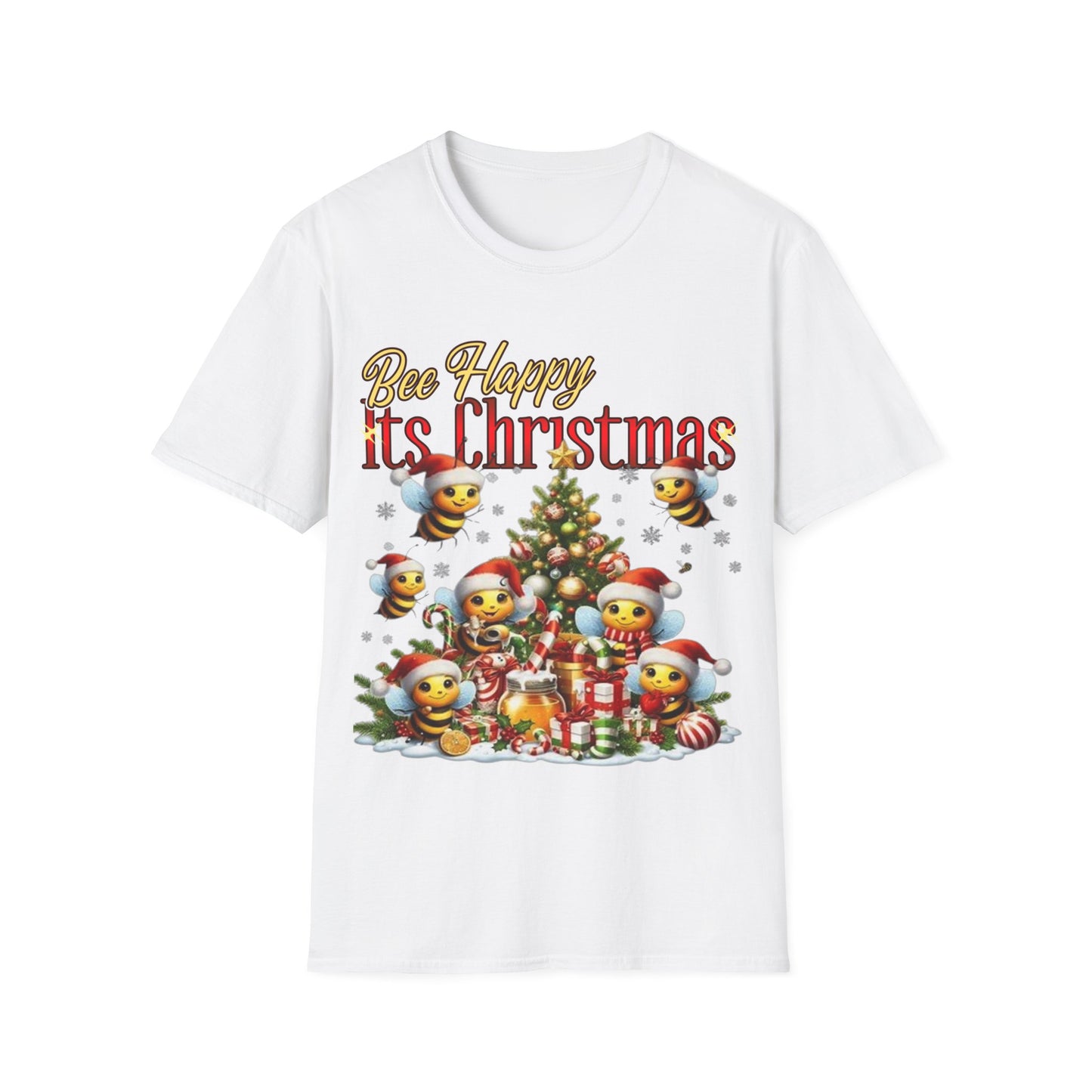 Bee Happy Its Christmas T-Shirt