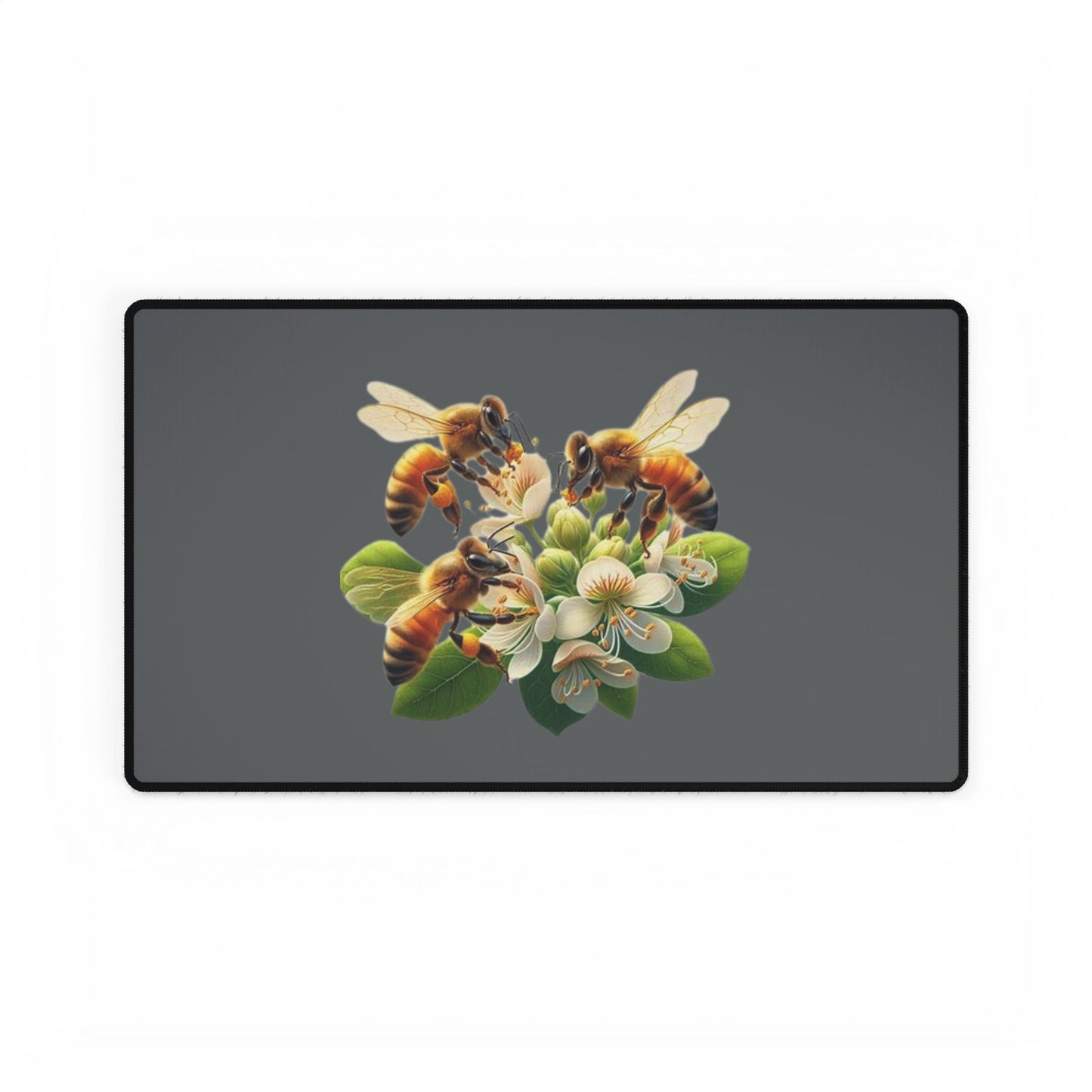 Bee Floral Desk Mat logo From CBBees.shop The Worlds Best Bee Themed Product Store