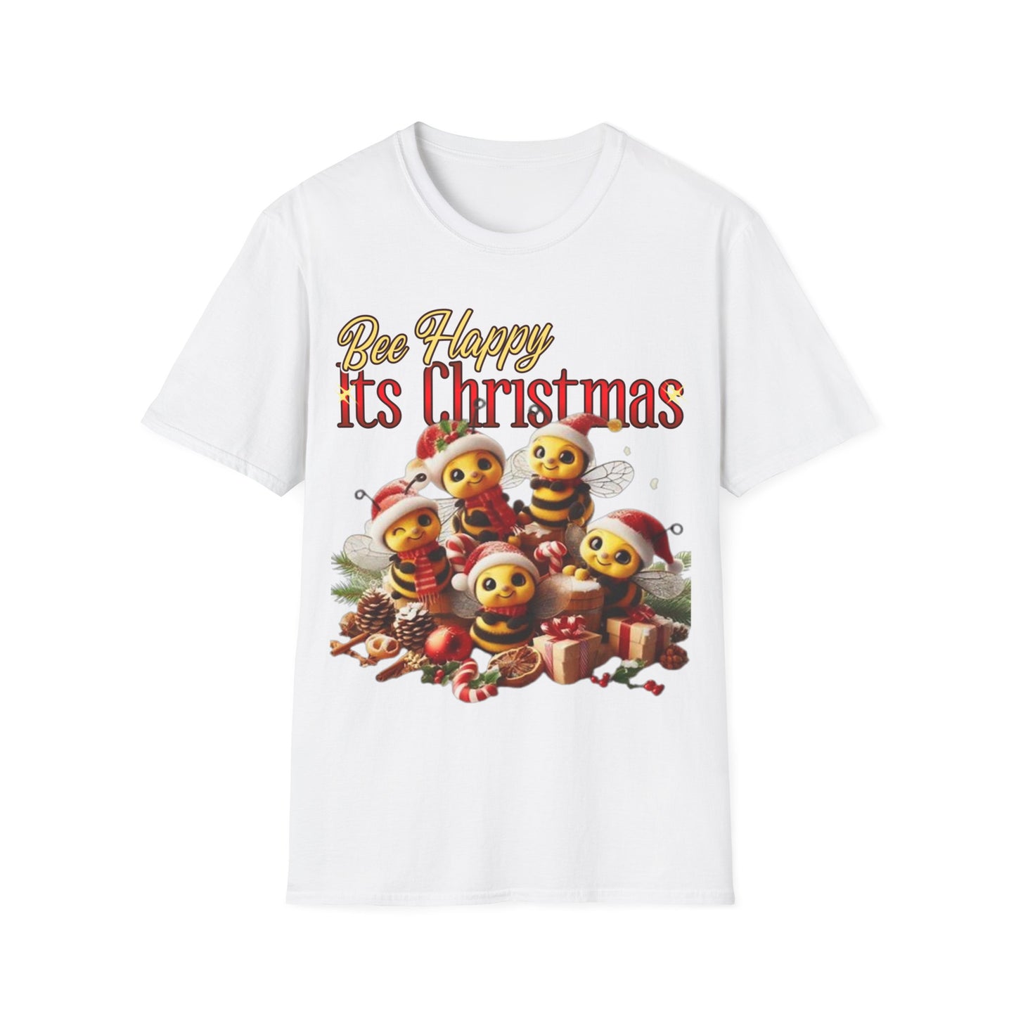 Bee Happy Its Christmas T-Shirt