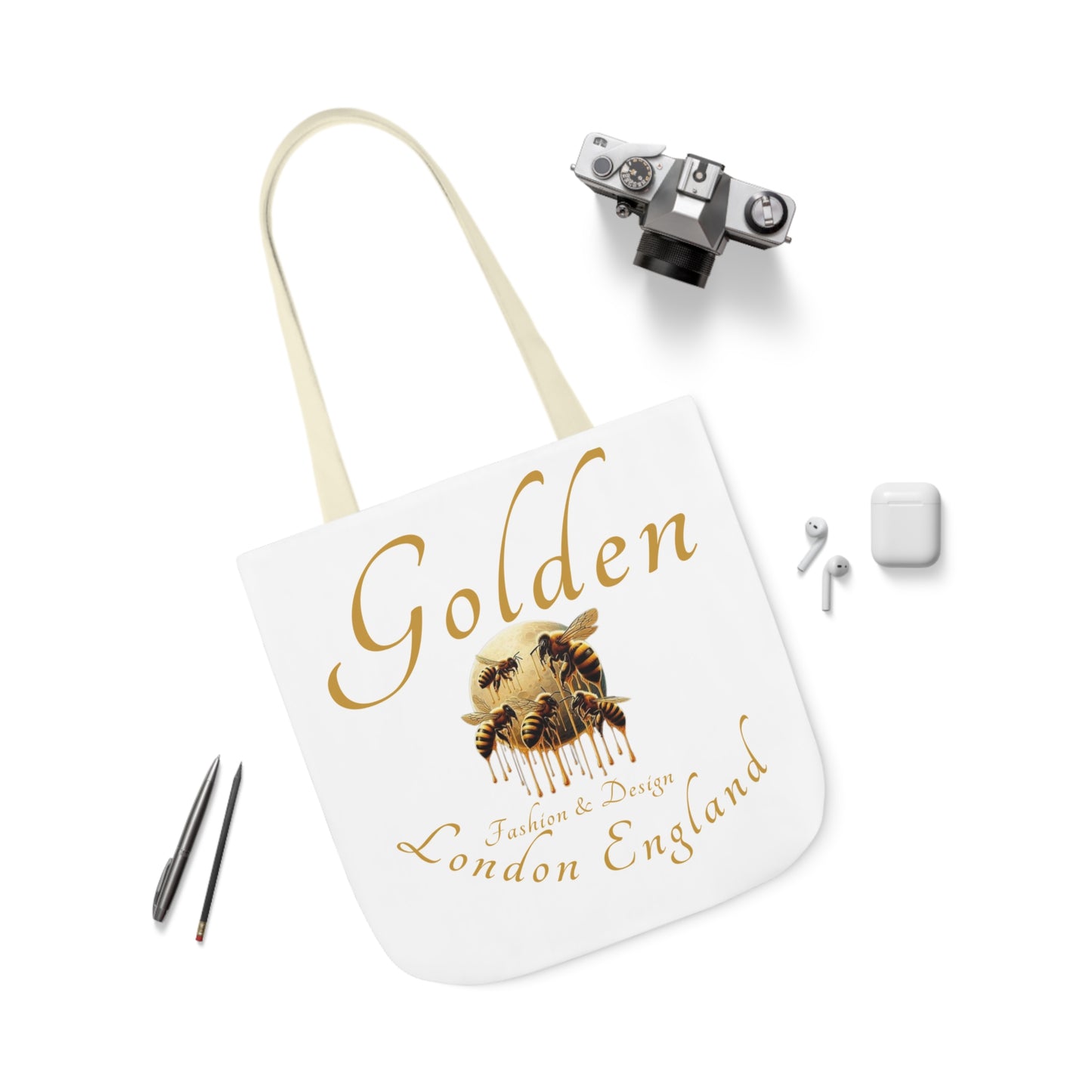 Golden Bee Canvas Tote Bag