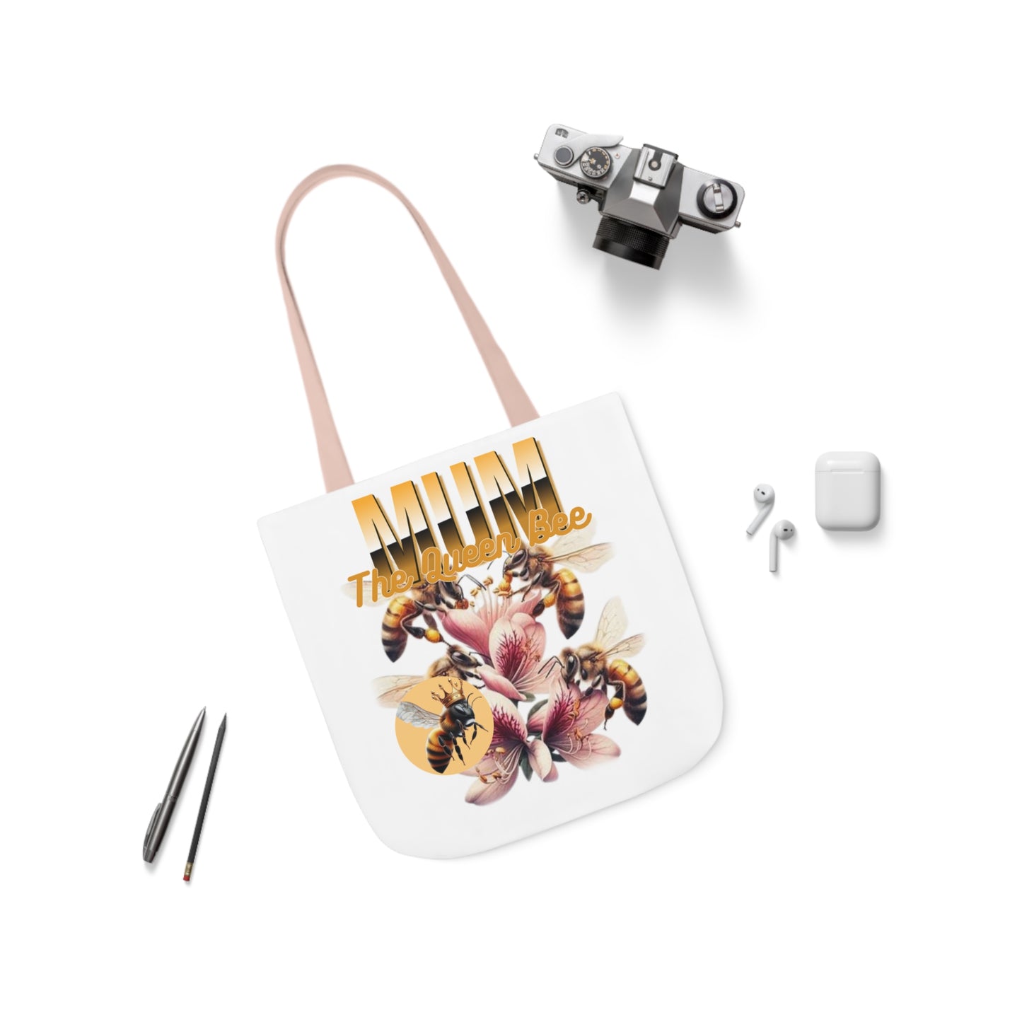 Queen Bee Canvas Tote Bag