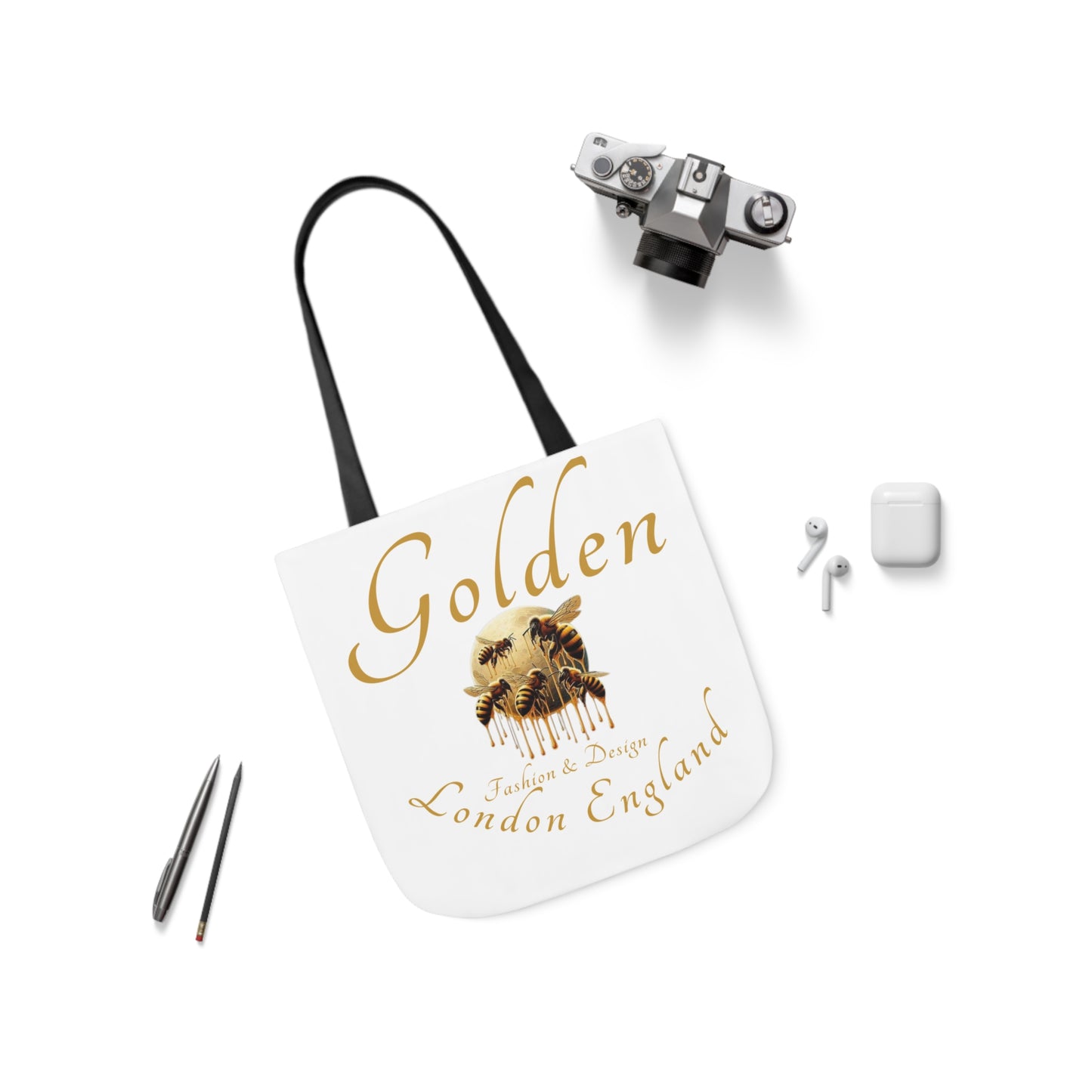 Golden Bee Canvas Tote Bag