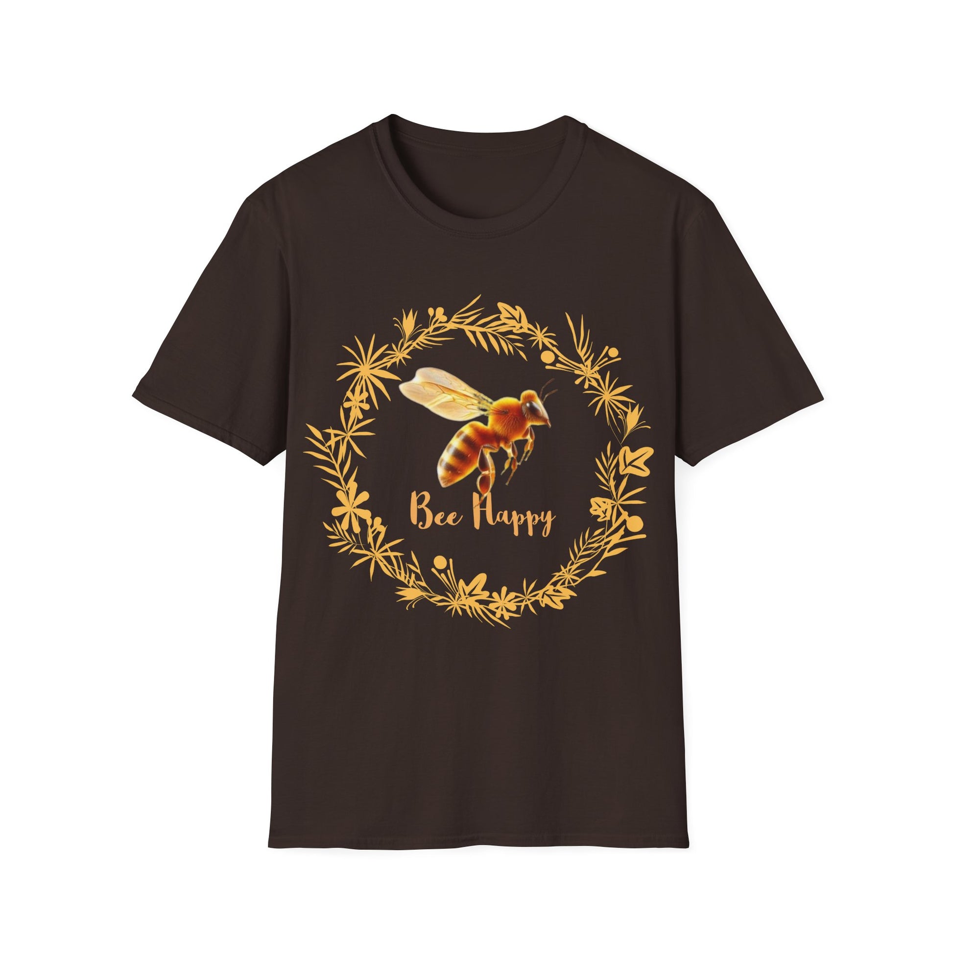 Bee Happy T-Shirt logo From CBBees.shop The Worlds Best Bee Themed Product Store