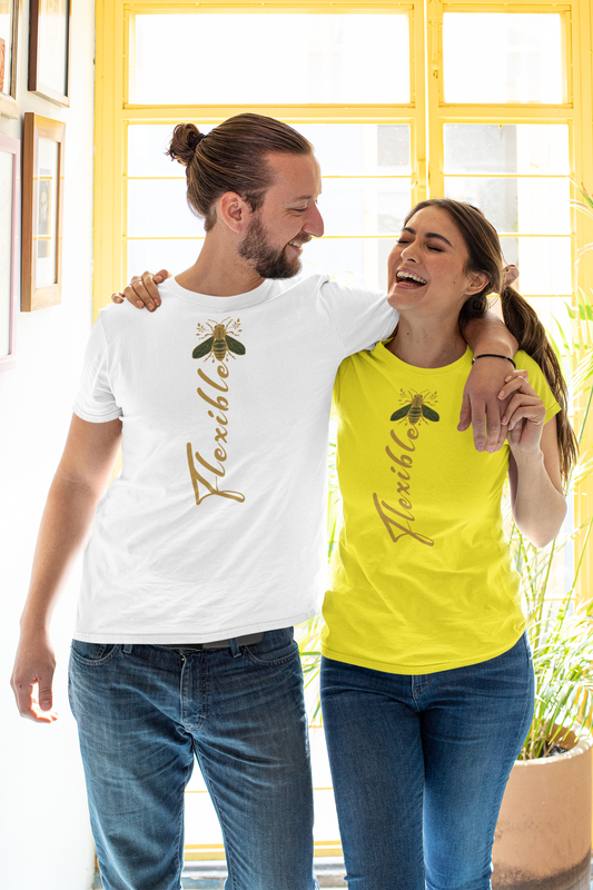 Bee Flexible T-Shirt logo From CBBees.shop The Worlds Best Bee Themed Product Store