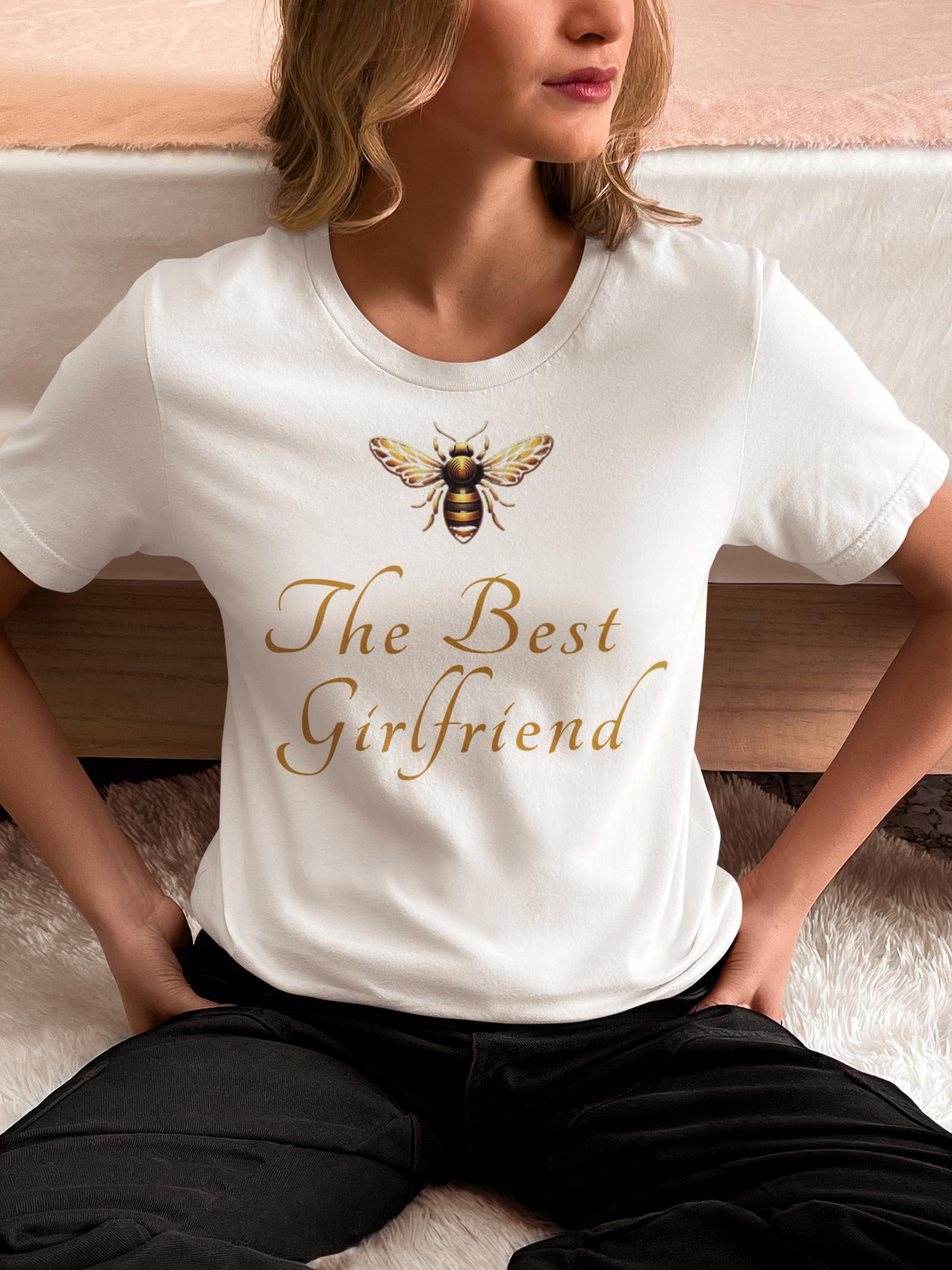 Bee Best Girlfriend T Shirt from CBBees.shop the worlds best bee themed product store