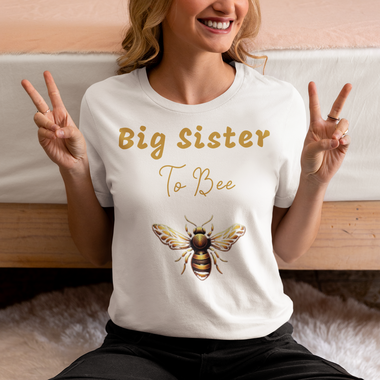 Big Sister To Be T-Shirt Bee themed products from CBBees.shop the worlds best bee themed store